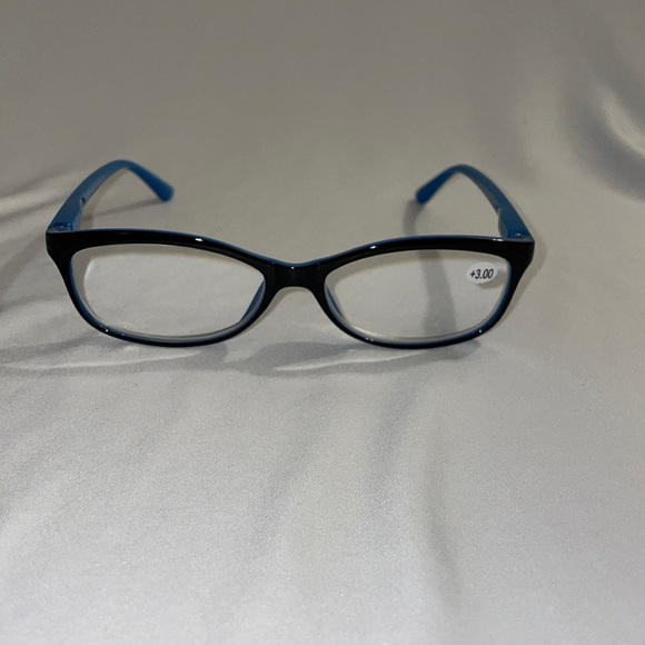 Modfans Reading Glasses +3.00 Black & Blue Frames NEW! - Picture 2 of 8